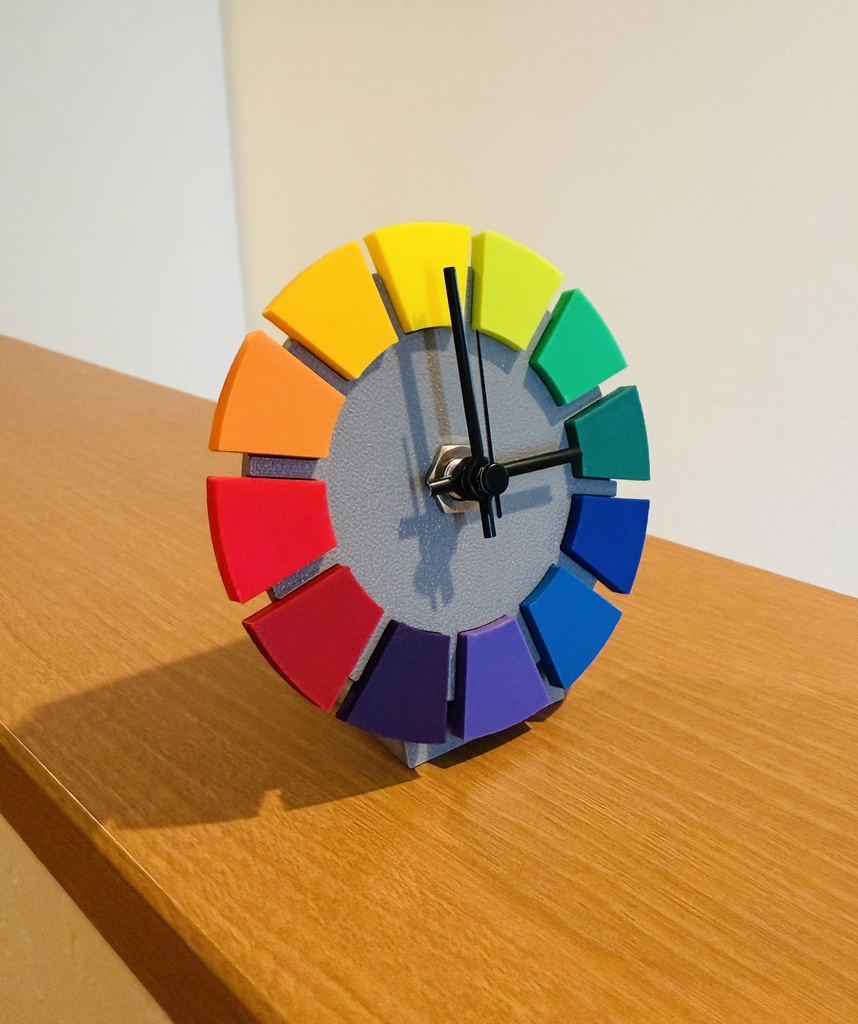 色相環 グレー オリジナル卓上時計