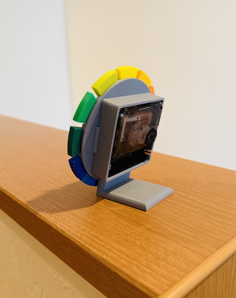 色相環 グレー オリジナル卓上時計