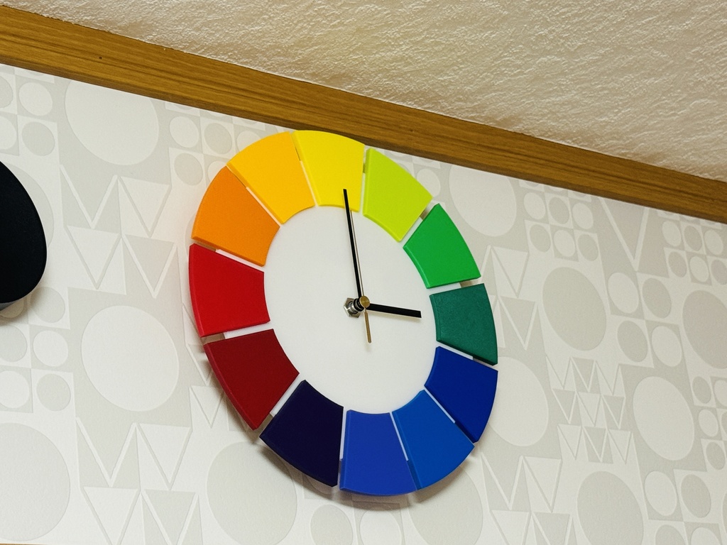 色相環 ホワイト オリジナル掛け時計