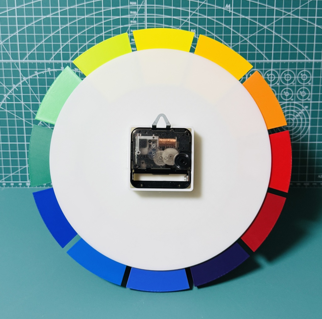 色相環 ホワイト オリジナル掛け時計