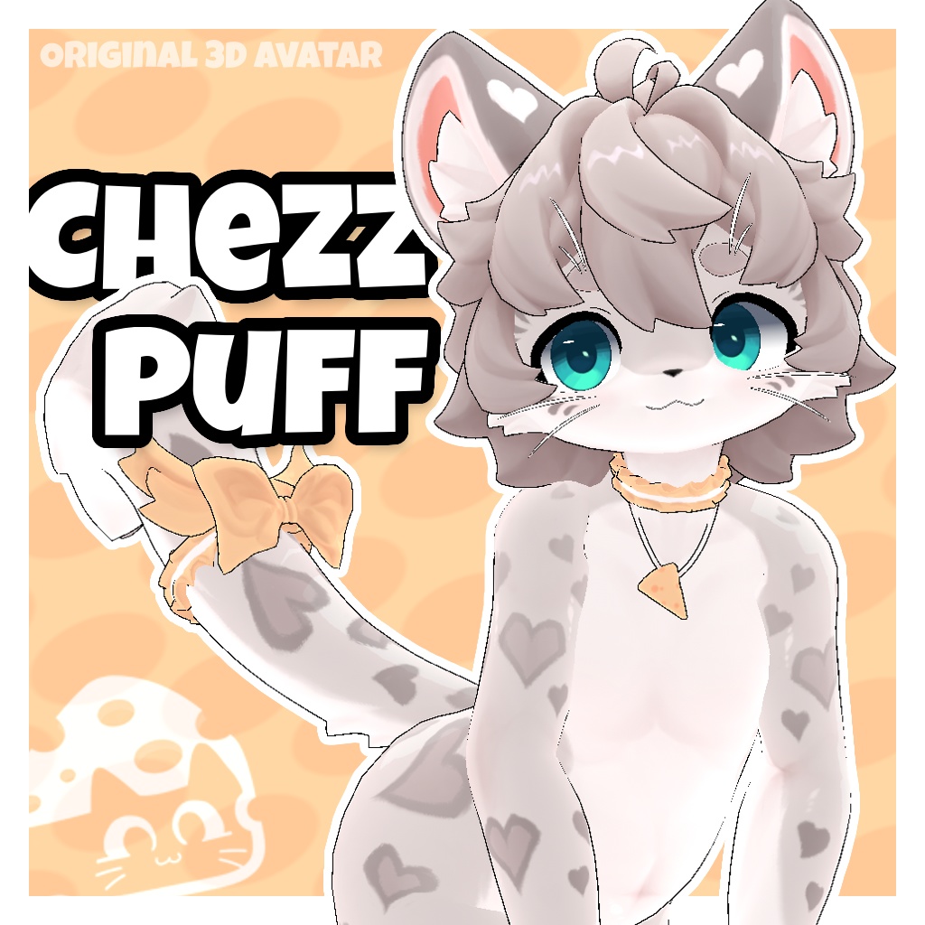 【VRChat/VRM】ChezzPuff -チーズユキヒョウ-【ケモノ】