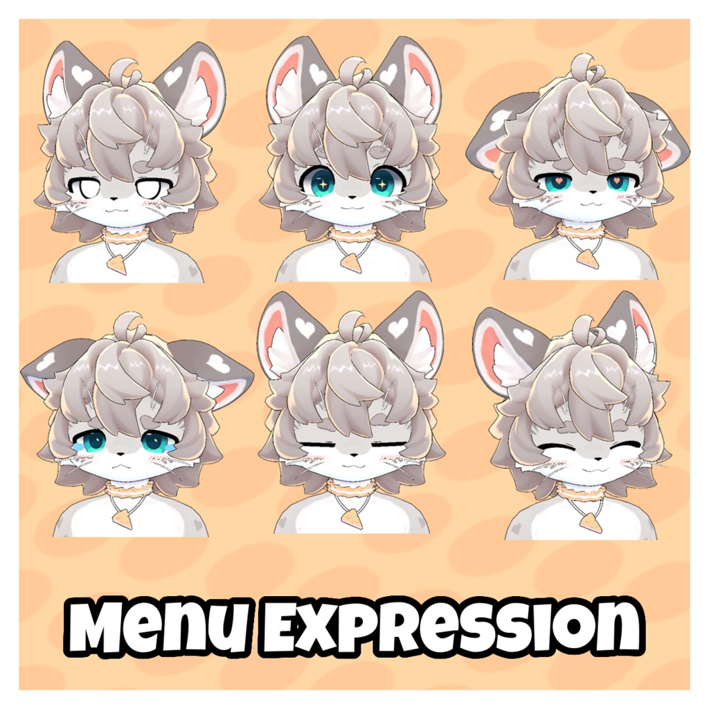 【VRChat/VRM】ChezzPuff -チーズユキヒョウ-【ケモノ】