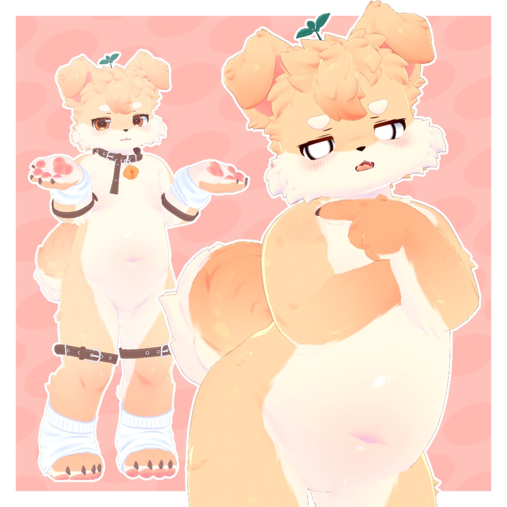 【オリジナル3Dモデル】Puruwuff【VRChat/VRM対応・ケモノ】