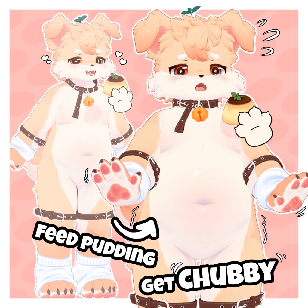 【オリジナル3Dモデル】Puruwuff【VRChat/VRM対応・ケモノ】
