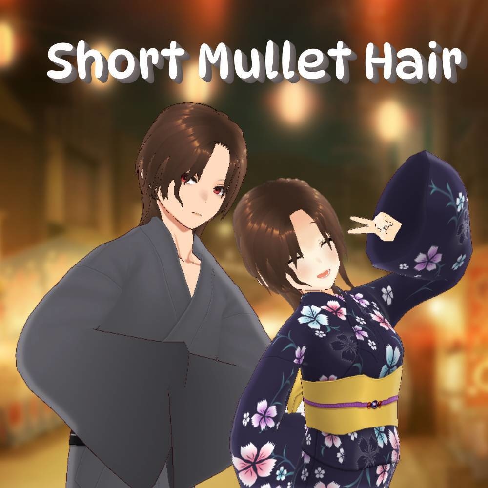 【VRoid】Short Mullet Cut | UNISEX