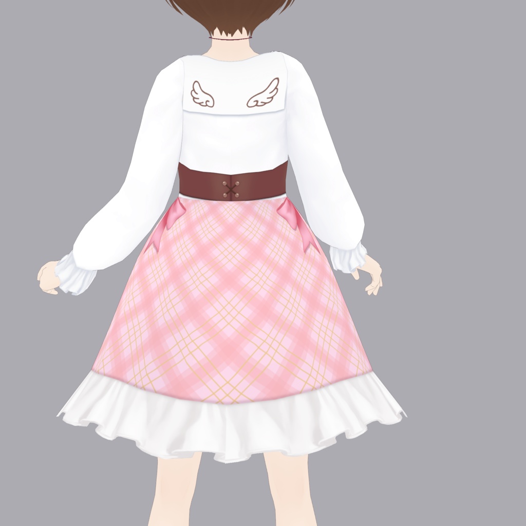 【VRoid正式版】ねこちゃんエプロンワンピース
