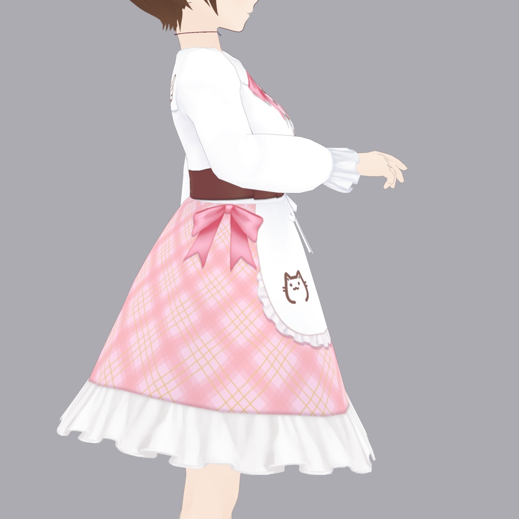 【VRoid正式版】ねこちゃんエプロンワンピース