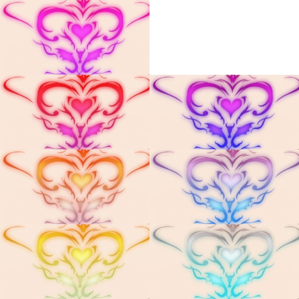 【VRoid正式版】淫紋テクスチャ 7色+明暗差分