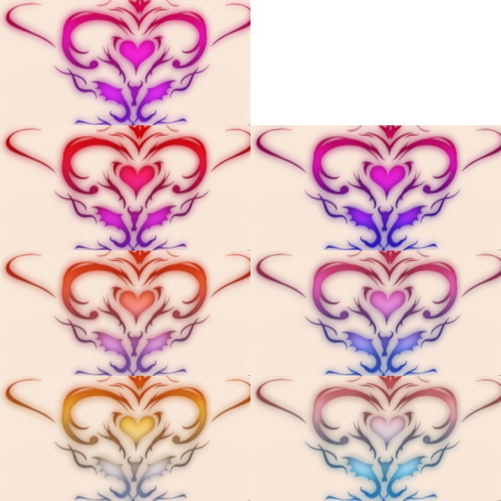 【VRoid正式版】淫紋テクスチャ 7色+明暗差分