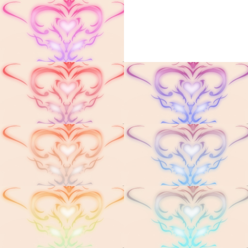 【VRoid正式版】淫紋テクスチャ 7色+明暗差分