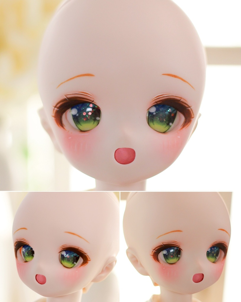 DDH-12② カスタムヘッド+アイ ※鼻の気泡ソフビ埋めしてます