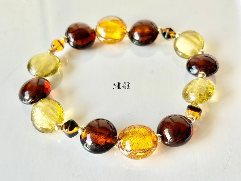 【ブレスレット】ランプワークビーズのブレスレット~七神~