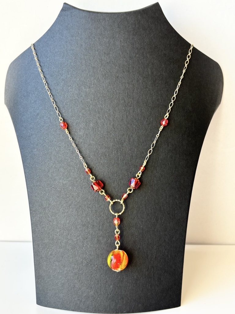 【原神】Y字トンボ玉ペンダント