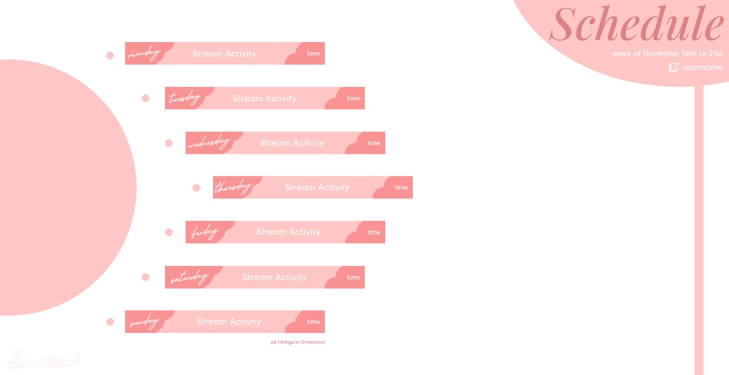 Free Pastel Schedule Templates