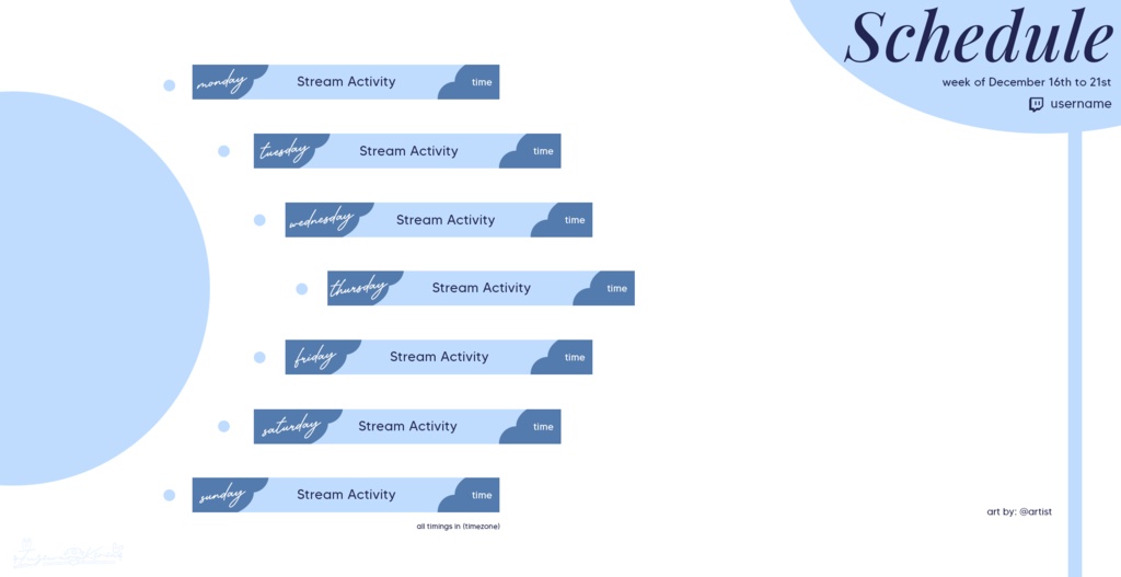 Free Pastel Schedule Templates