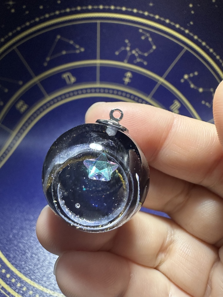 宇宙玉ネックレス35