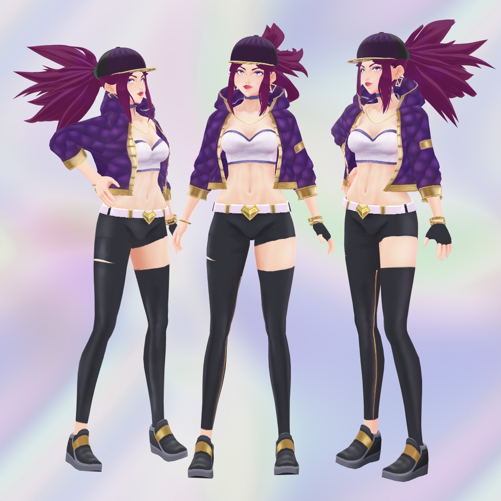 VRoid Kpop hoodie outfit and hair