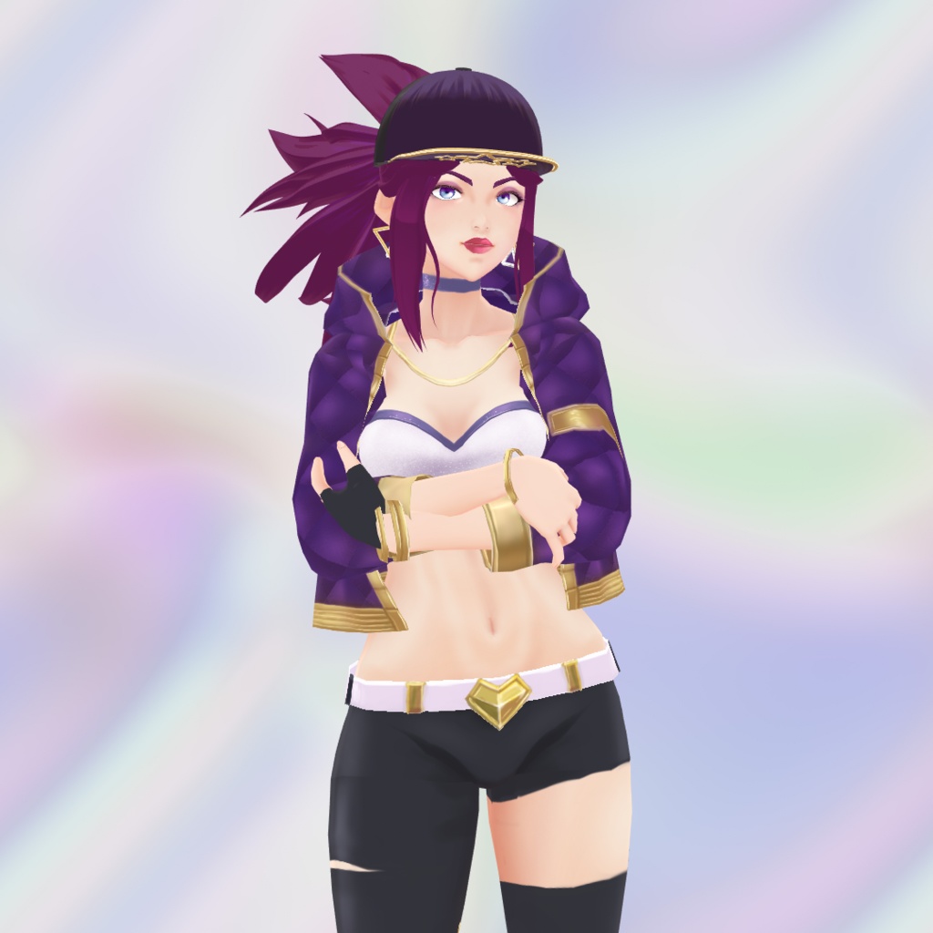 VRoid Kpop hoodie outfit and hair