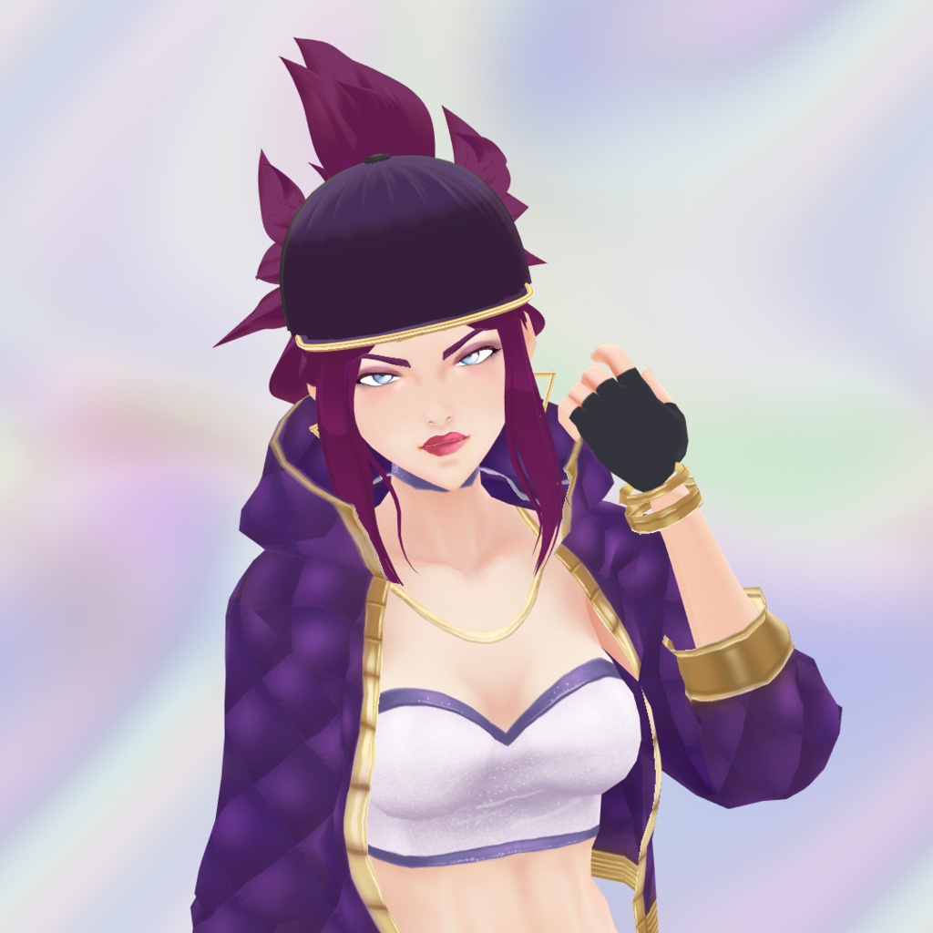 VRoid Kpop hoodie outfit and hair