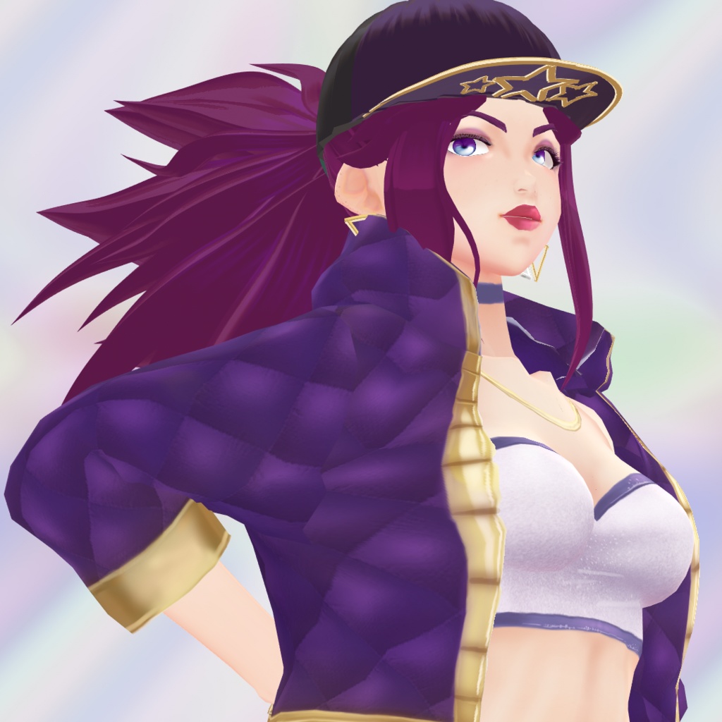 VRoid Kpop hoodie outfit and hair