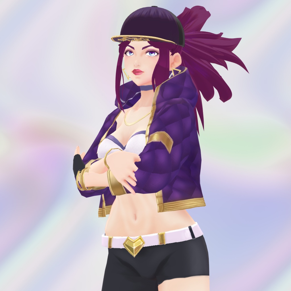 VRoid Kpop hoodie outfit and hair