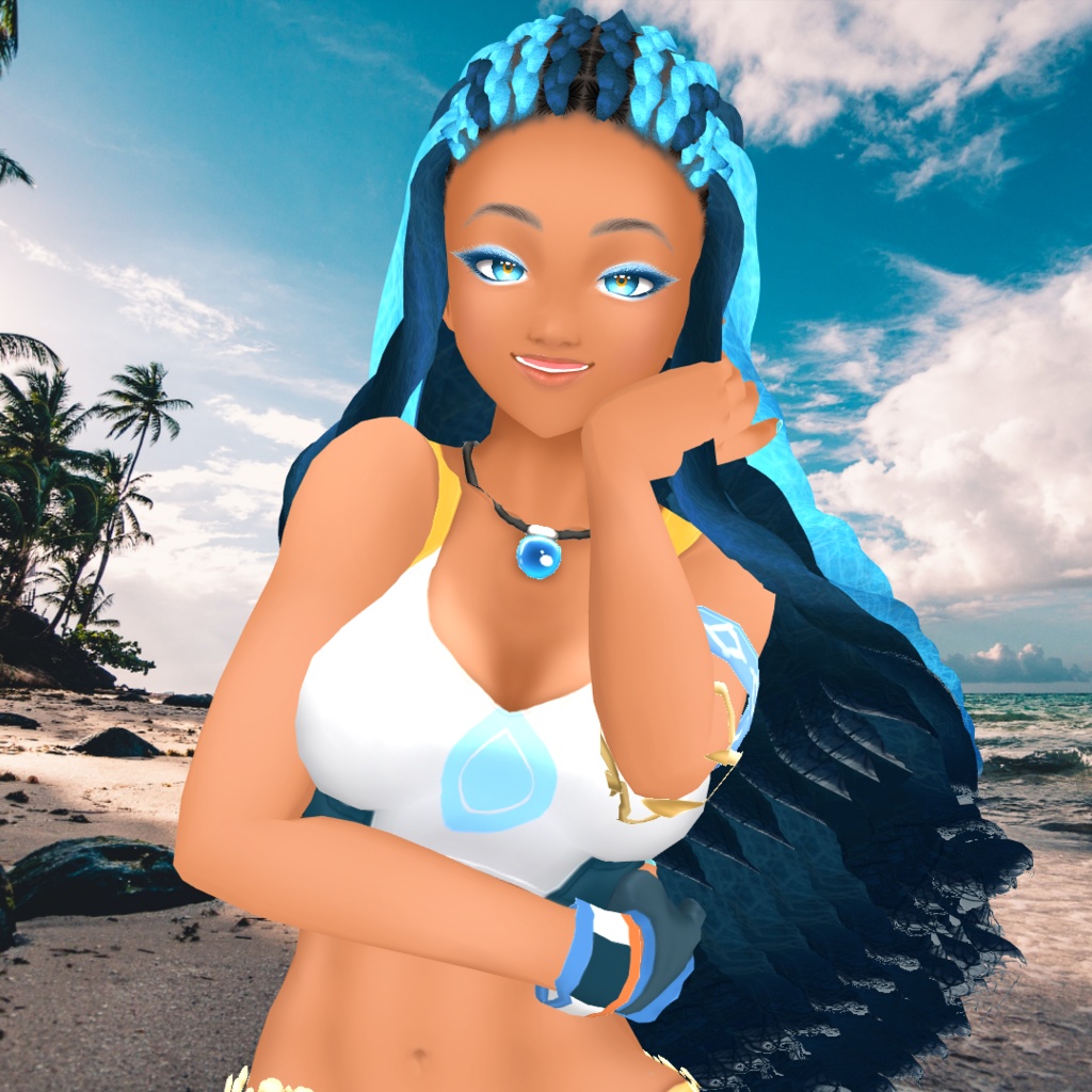 Water trainer sporty outfit and hair