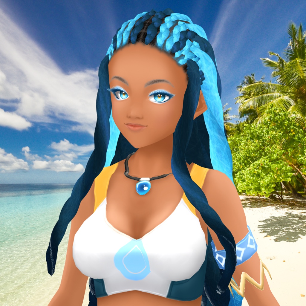 Water trainer sporty outfit and hair