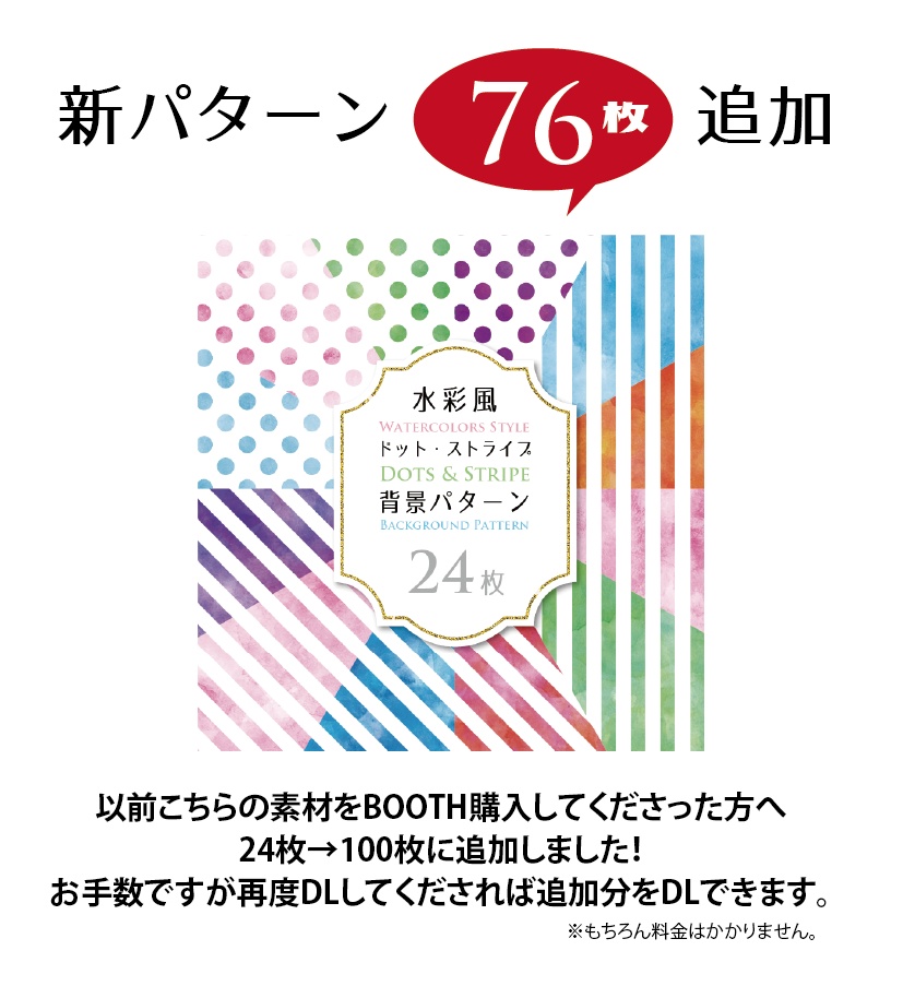 【印刷用】A3水彩風背景パターン100枚
