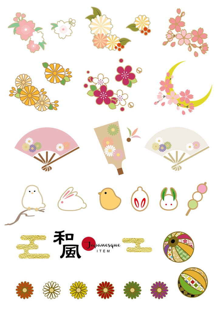 【印刷用】イラストカット【和風】