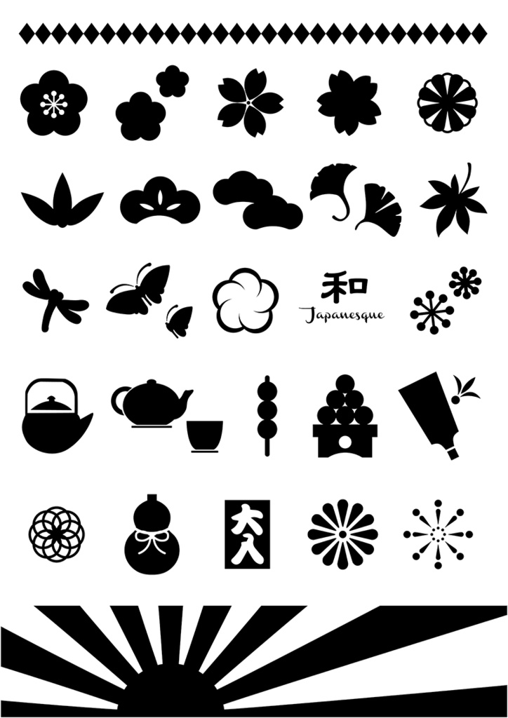 【印刷用】イラストカット【和風】