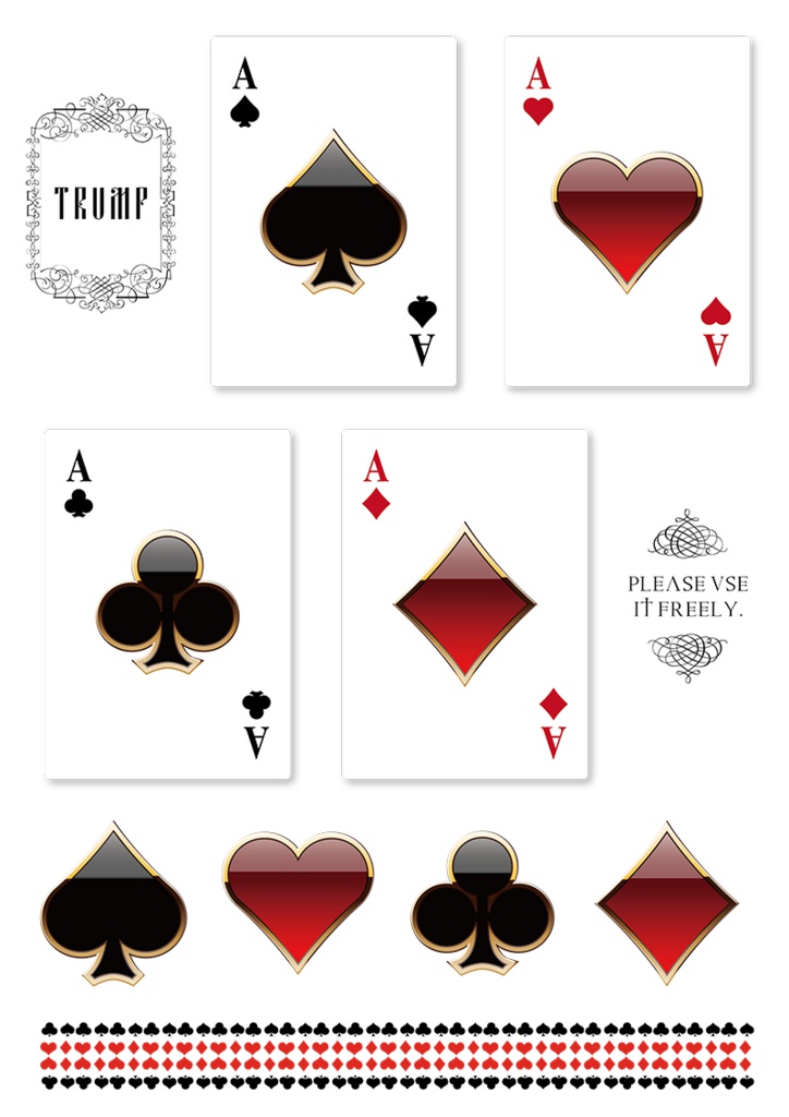 【印刷用】イラストカット【キラキラ・宝石】