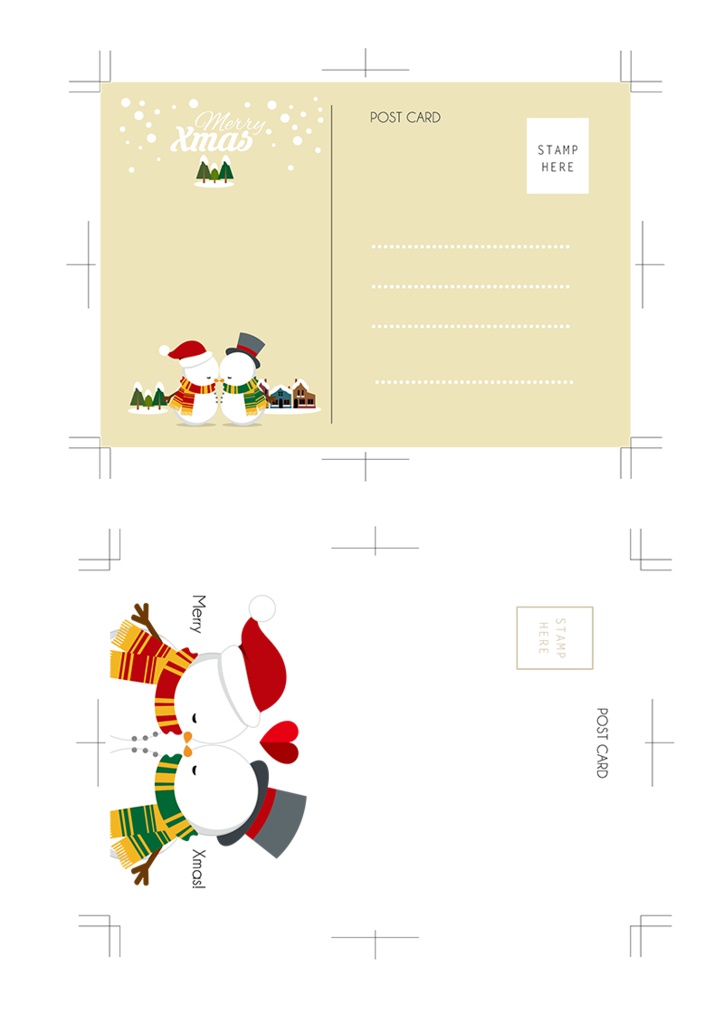 【印刷用】イラストカット【雪・クリスマス】