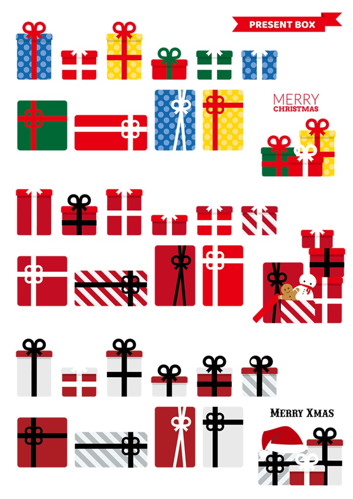 【印刷用】イラストカット【雪・クリスマス】