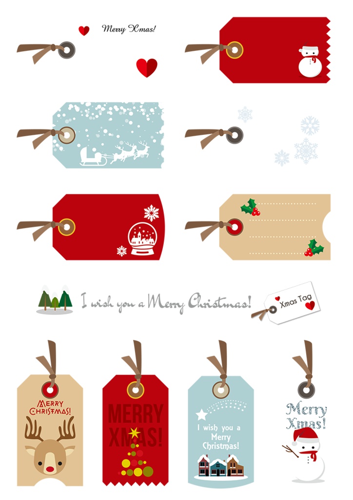 【印刷用】イラストカット【雪・クリスマス】