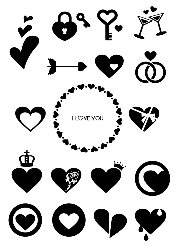 【印刷用】イラストカット【ハート】