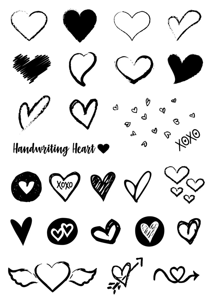 【印刷用】イラストカット【ハート】