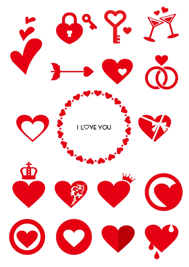 【印刷用】イラストカット【ハート】