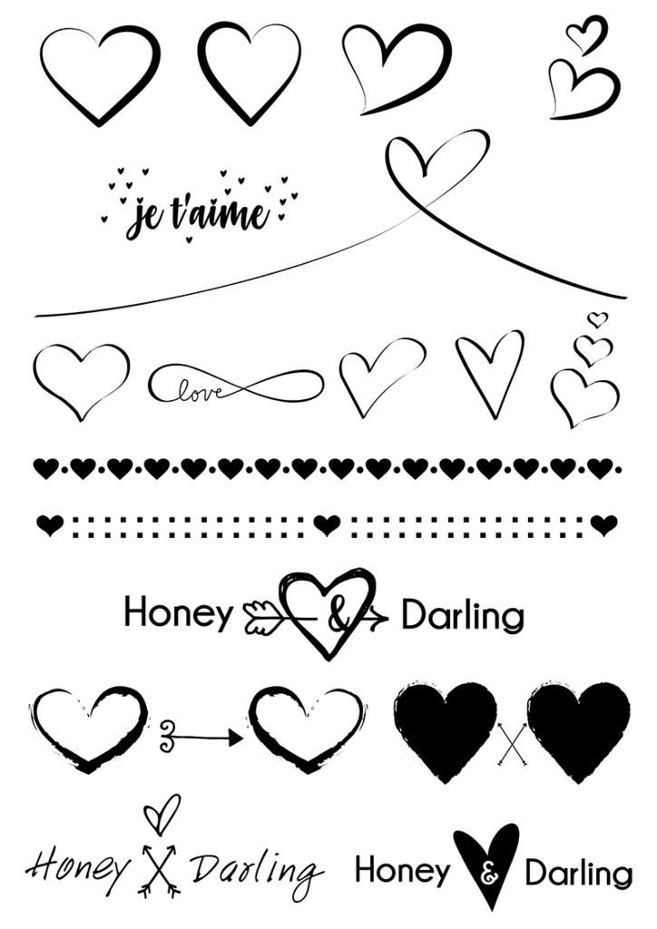 【印刷用】イラストカット【ハート】