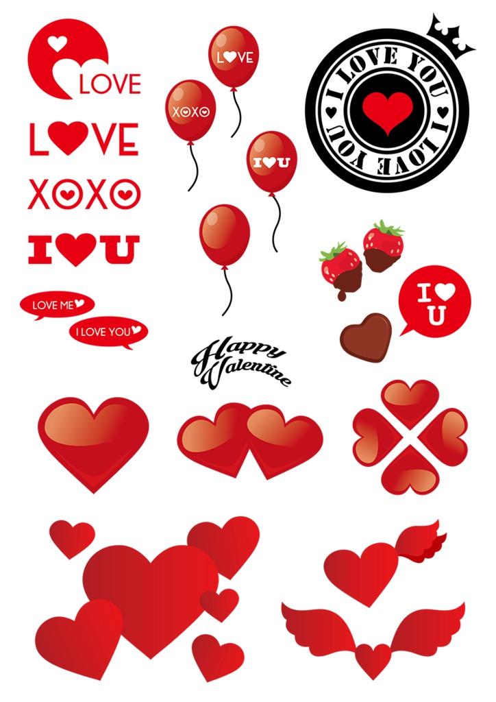 【印刷用】イラストカット【ハート】