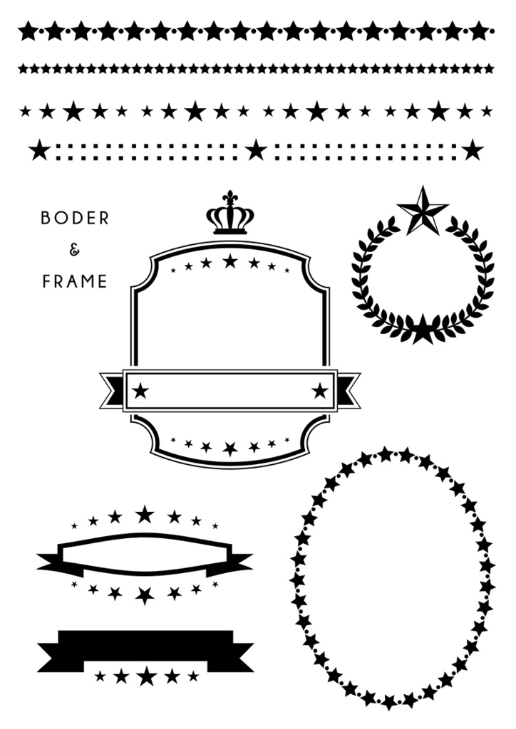 【印刷用】イラストカット【星】