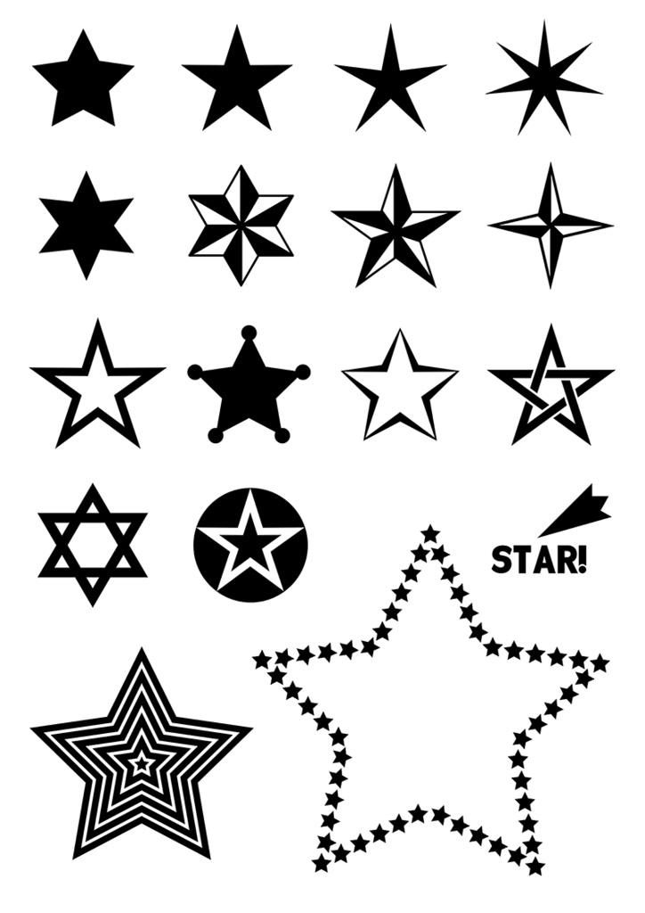 【印刷用】イラストカット【星】