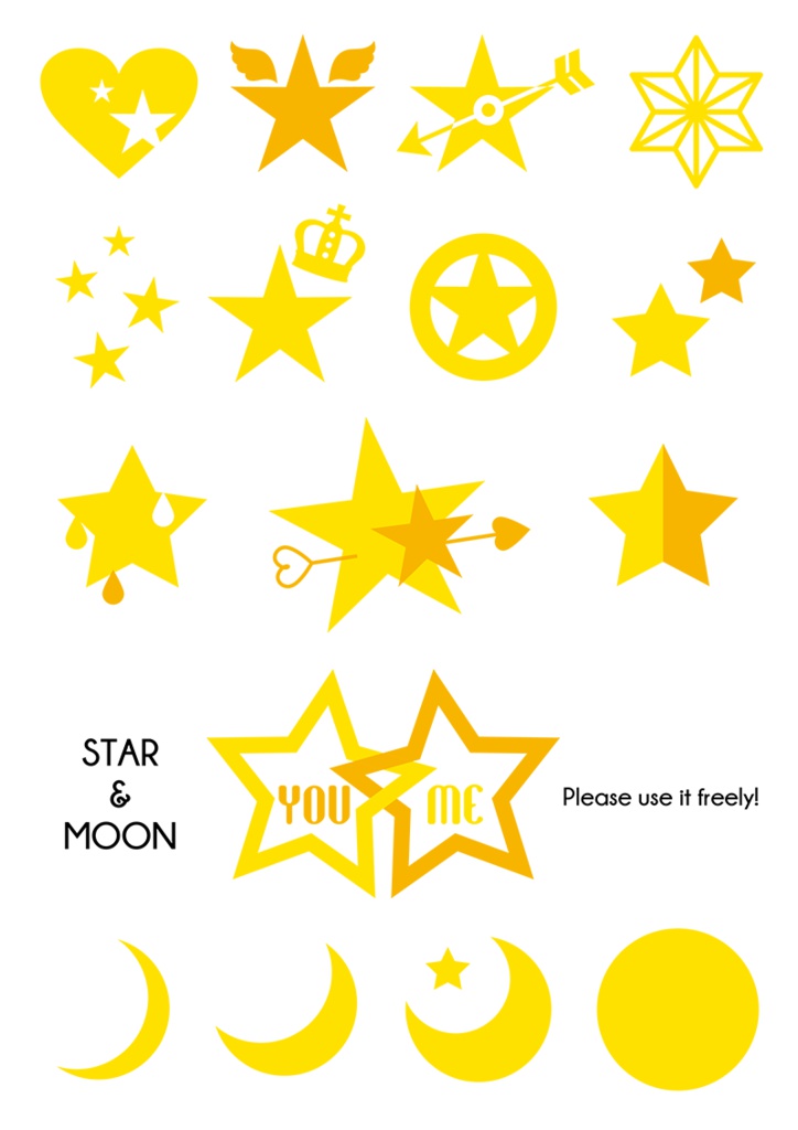 【印刷用】イラストカット【星】