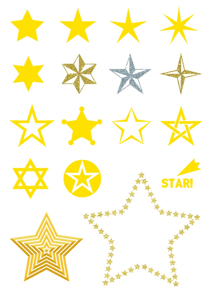 【印刷用】イラストカット【星】