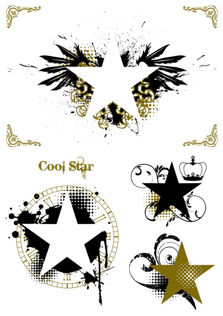 【印刷用】イラストカット【星】