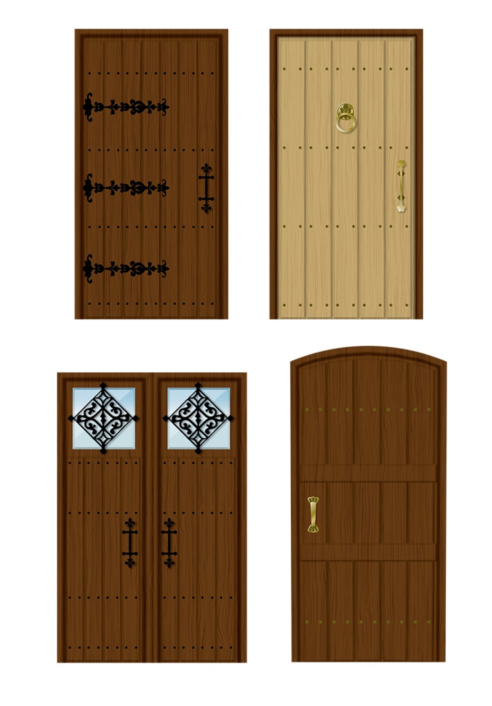 【印刷用】イラストカット【ドア】