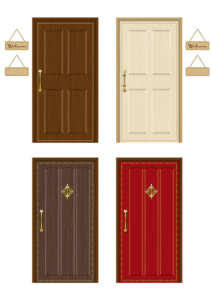 【印刷用】イラストカット【ドア】