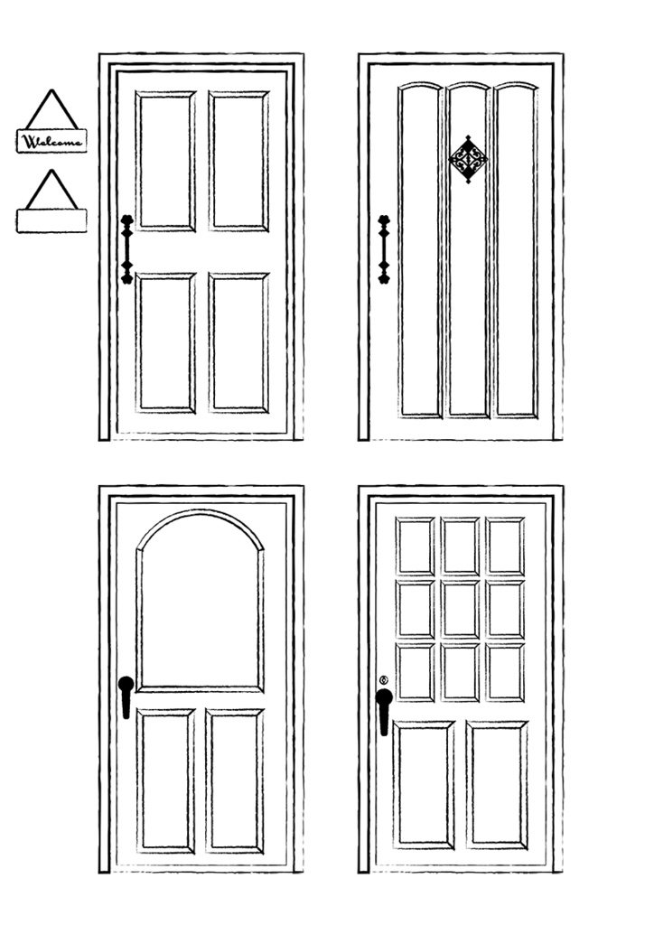 【印刷用】イラストカット【ドア】