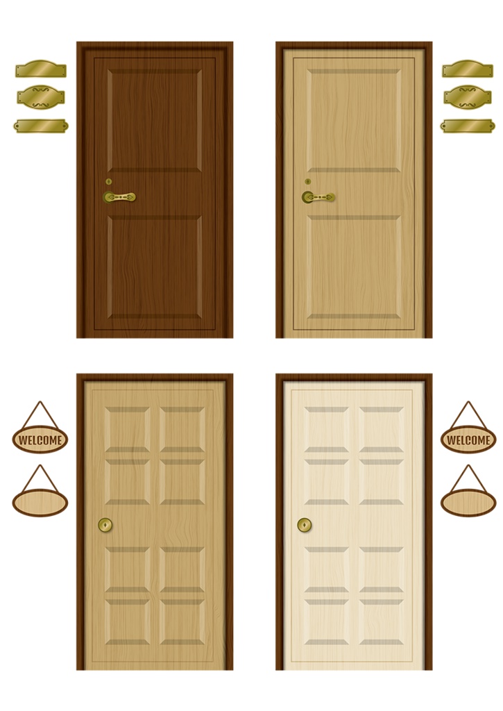 【印刷用】イラストカット【ドア】