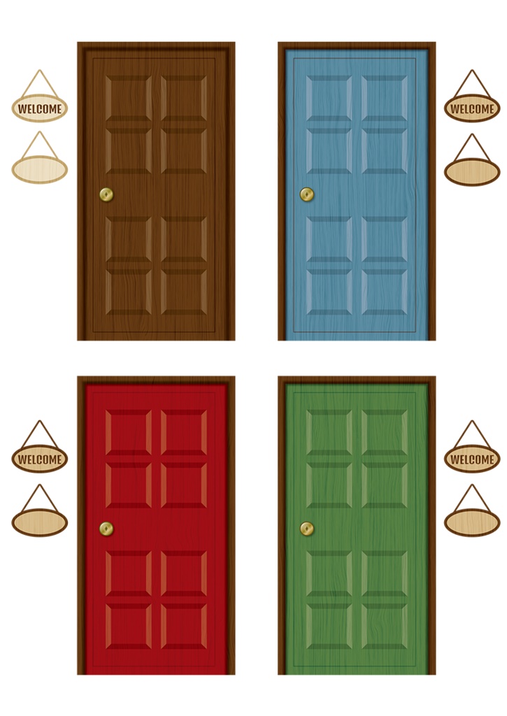 【印刷用】イラストカット【ドア】