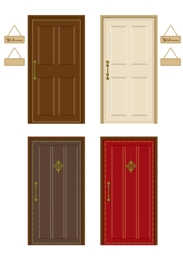 【印刷用】イラストカット【ドア】